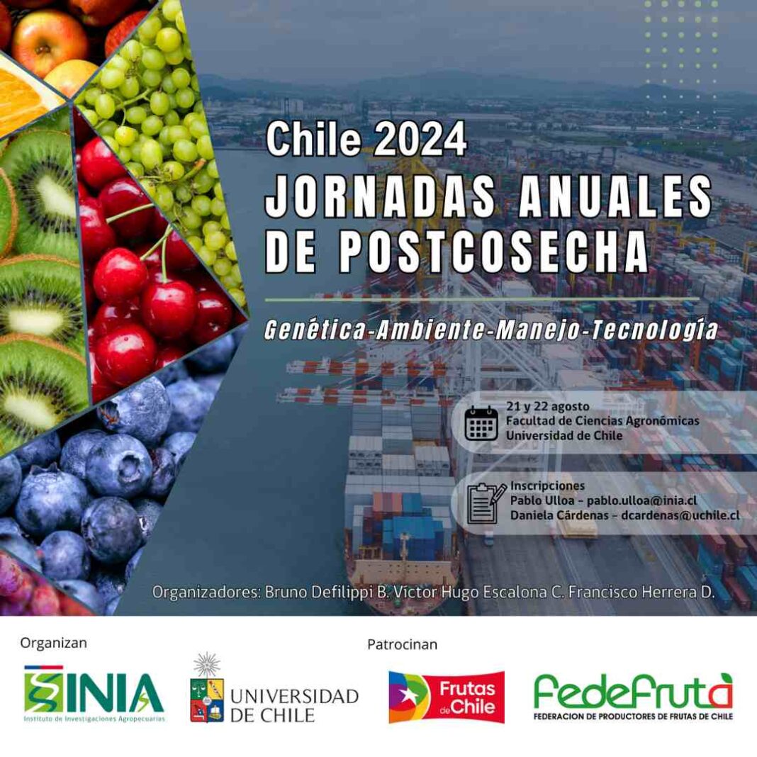 INIA y U. de Chile invitan a revisar las últimas tendencias en manejo y tecnología de postcosecha de fruta 